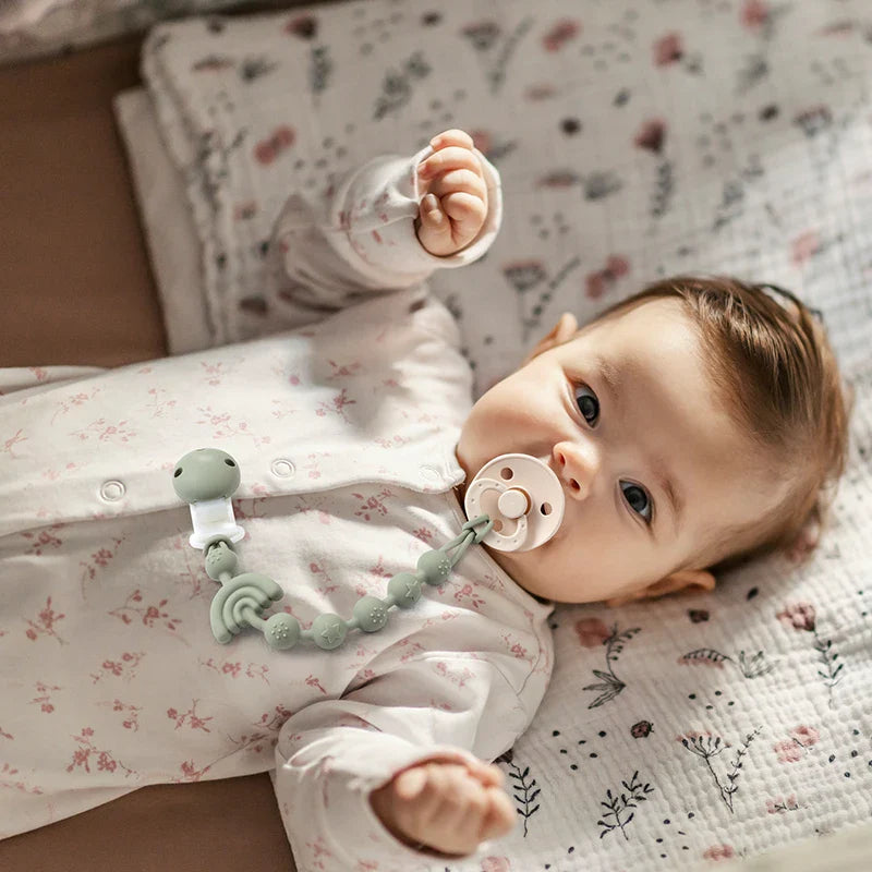 Siliconen Speenketting met Regenboog – BPA-vrij & Super Schattig