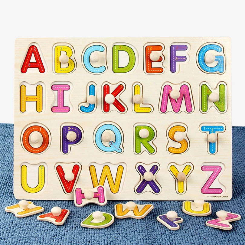 Montessori Houten Dierenpuzzel – Educatief Speelgoed met Handgrepen (30 cm)
