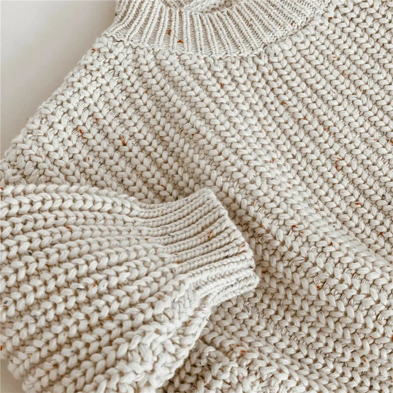 Gebreide Babysweater – Dikke Katoenen Trui voor Herfst &amp; Winter