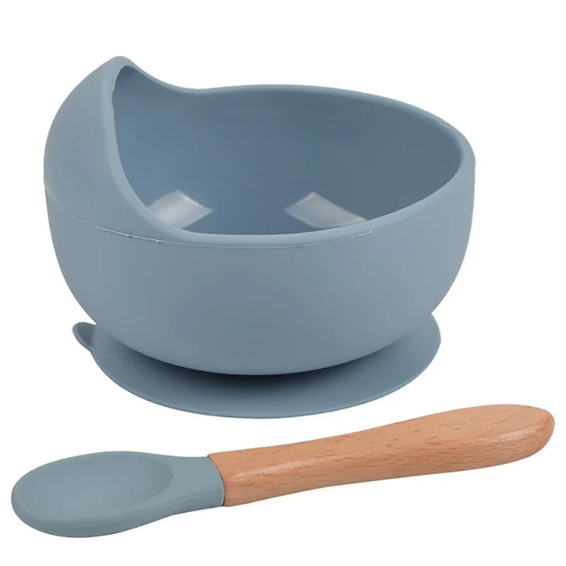 Silavo® – 2-delige Siliconen Baby Eetset (Kom + Lepel)