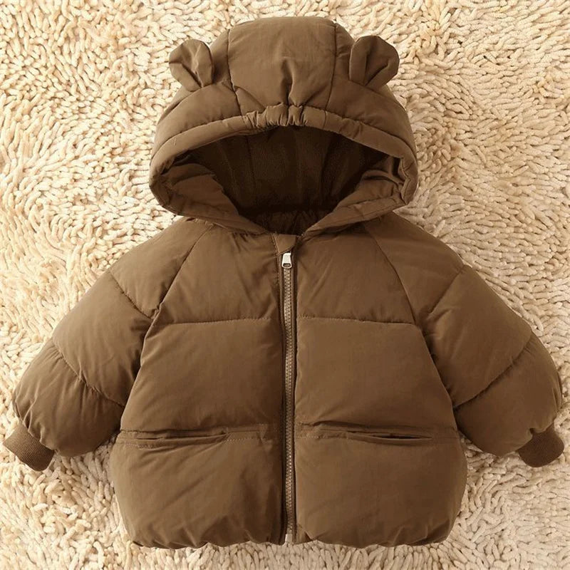 Warme Winterjas voor Kinderen – Gewatteerde Parka met Capuchon