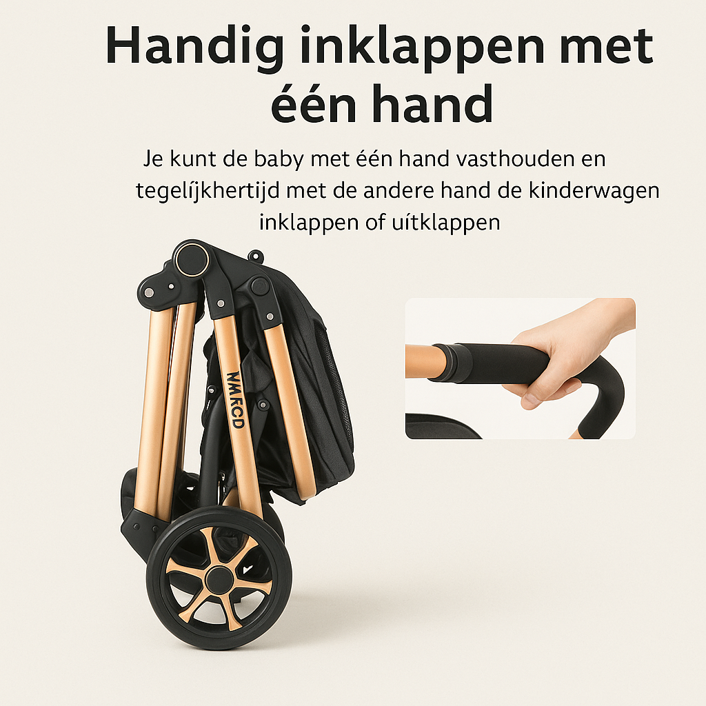 👶 Luxe 3-in-1 Kinderwagen – Comfort & Stijl voor jou en je baby