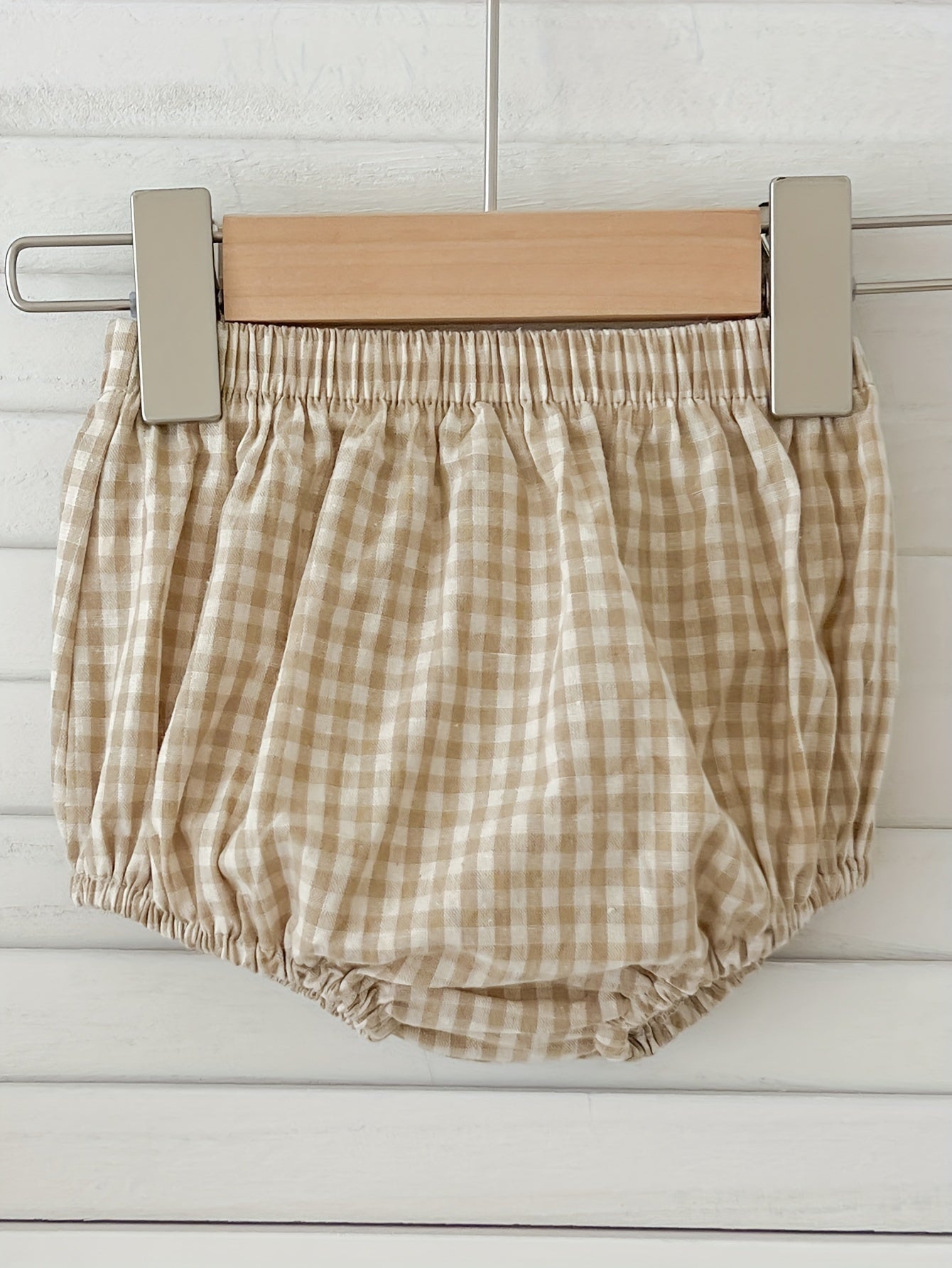 Vintage Babyset – Blouse &amp; Short in Khaki Ruit