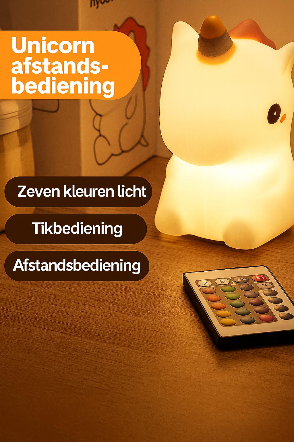 🦄 Schattige Eenhoorn Nachtlamp – Magische verlichting voor de kinderkamer 🦄